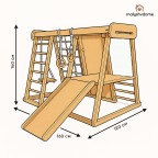 “ Baby - Малыш 2 ” деревянный. Детский спортивно-игровой комплекс