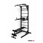 Flash Plus со скамьей — мобильный многофункциональный турник-брусья со шведской стенкой