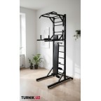 Flash Plus со скамьей — мобильный многофункциональный турник-брусья со шведской стенкой