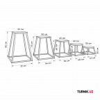 Тумбы для запрыгиваний (комплект, №1-5). Плиометрические боксы