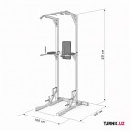 "Pro-fi" Усиленный настенный Турник-брусья 3в1