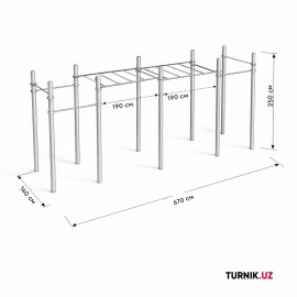 Воркаут комплекс StreetBar Dual Line Pro