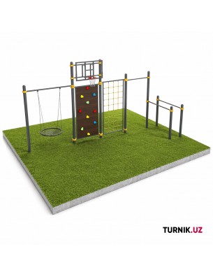 Комплекс скаладром, баскет, качели