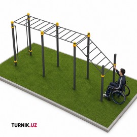 Инклюзивный воркаут комплекс для колясочников StreetBar Inclusive Horizon