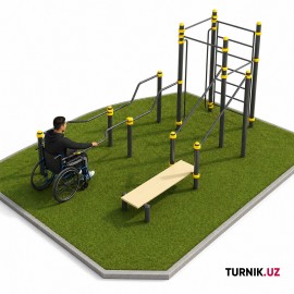 Инклюзивный воркаут комплекс для инвалидов StreetBar Inclusive Motion